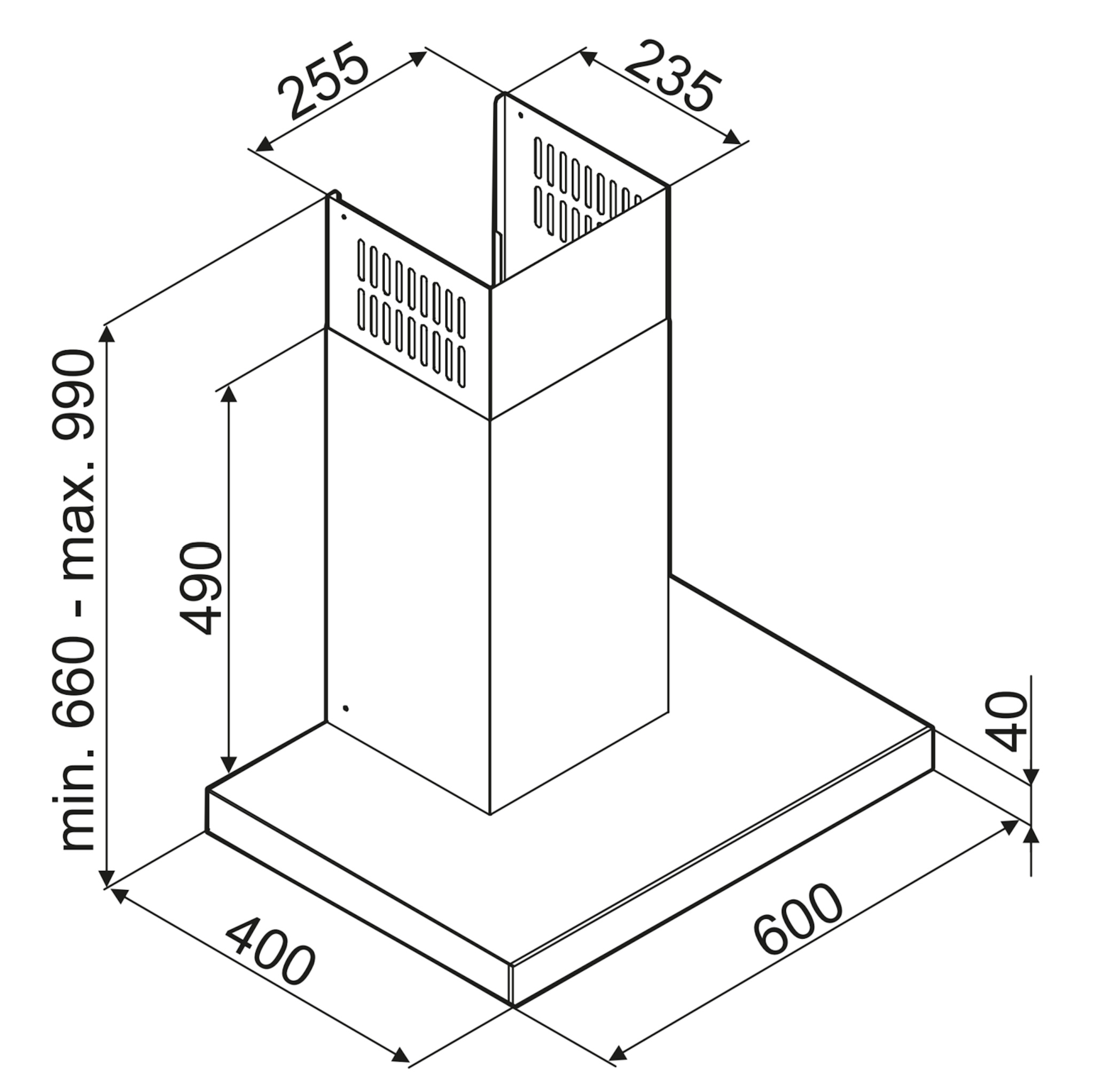 Digestoř Guzzanti GZ 600B - černá